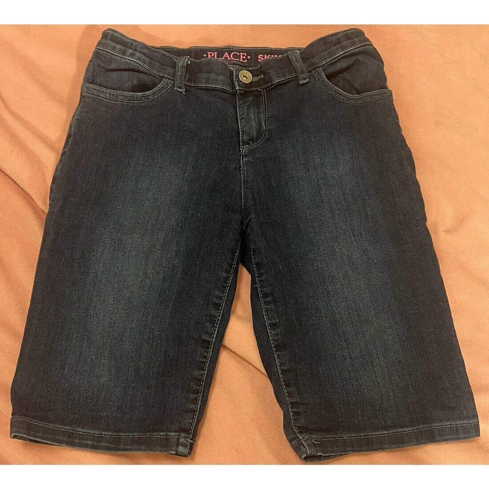 girls‎ children’s place skimmer Blue Jean shorts Size 12 - Picture 3 of 7